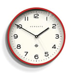 NEWGATE® Echo Number Three Horloge Murale Moderne - Pendules murales Horloge Ronde - Horloge de Cuisine - Horloges pour Le Salon - Horloge de Bureau (Camion de Pompier Rouge)