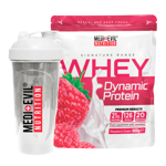Medi-Evil Nutrition Whey Protein Powder with Isolate Raspberry Cream 600g Bag