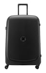 DELSEY PARIS - Belmont Plus - Large Size Hard Recycled and Recyclable Suitcase - 76x52x32 cm - 102 liters - L - Black, Black, Suitcase, Black, Suitcase