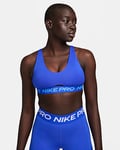 Nike Pro Indy Plunge Polstret sports-BH med middels støtte til dame