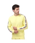 Moschino Mens Tape Sweatshirt in Yellow Cotton - Size Small