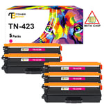 5 Magenta Toner Compatible For Brother TN423 HL-L8260CDW L8360CDW DCP-L8410CDW
