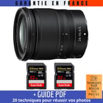 Nikon Z 24-70mm f/4 S + 2 SanDisk 32GB UHS-II 300 MB/s + Guide PDF ""20 TECHNIQUES POUR RÉUSSIR VOS PHOTOS