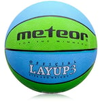 meteor® Ballon de Basket pour Enfants de 5 à 10 Ans, Taille 4, 3, 1 - Idéal pour Les Mains des Enfants de 5 à 10 Ans - Idéal pour la Formation des Enfants de Basketball en Plein air