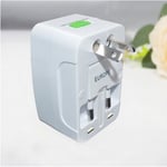 Dual 2 Usb World Universal Adapter Travel Ac Power Charger P