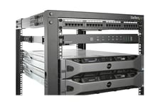 StarTech.com 1U 19 inch Server Rack Rails, 24-36 inch Adjustable Depth, Universal 4 Post Rack Mount Rails, Network Equipment/Server/UPS Mounting Rail Kit, HPE ProLiant, Dell PowerEdge - 4 Post Rack Rails (UNIRAILS1UB) - kit til rack med spor - 1U