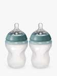 Tommee Tippee Closer To Nature Soft Feel Silicone Baby Bottles, Pack of 2, 260ml