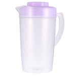 Cabilock 2L Large Plastic Pitcher with Lid Heat Resistant Hot Cold Water Carafe Water Jug for Juice Beverage Jar Ice Tea Kettle (Purple)