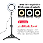 Moin 16CM/6 Inch LED Selfie Ring Light With Stand Studio Pography Po Ring Fill Light Tripod For Smartphone Makeup,42cm Tripod Set