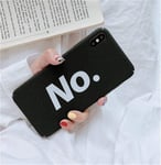SUNQQA Simple Letters Couples Phone Case For iphone XS Max XR X Back Cover For iphone 6 6s 7 8 plus Hard Cases Fashion Frosted Coque (Color : Black, Material : For iphone 8plus)