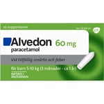Alvedon, Supp 60 mg 10 st (5-10 kg)