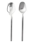 Salladsbestick Dorotea 27 Cm Matt Stål Home Tableware Cutlery Salad Servers Silver Gense