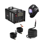 Stamos Germany Aluminiumsvets - 200 A 230 V puls inkl. fotpedal + Svetshjälm – Carbonic Professional Series