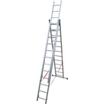 Echelle Universelle 3 plans adaptable aux escaliers ES03F350 Marches : 3 x 12 Hauteur déployée : 7,34 m
