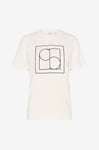 Soaked in Luxury - T-shirt slVarga Embroidered Tee SS - Vit