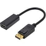 Displayport to HDMI Adapter Male to HDMI Female Converter with Audio for Lenovo, Dell, HP, Asus and other brands Dp to Hdmi