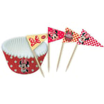 Disney Bistrot Minnie Mouse Muffin Cases With Picks (Pack of 48) SG31488