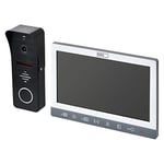 EMOS H3010 Interphone vidéo étanche avec caméra Full HD avec Vision Nocturne, Moniteur avec écran Couleur LCD 7", Snapshot, Enregistrement, intercom, Blanc