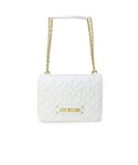 Moschino Love WoMens Handbag with Clip Fastening in White Pu - One Size