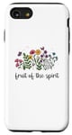 Coque pour iPhone SE (2020) / 7 / 8 Fruit of the Spirit – Poche chrétienne religieuse pour fleurs sauvages