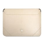 Guess Datorfodral 13/14'' Saffiano Triangle Logo - Beige - TheMobileStore Julklappar till Pojkvän