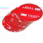 3M VHB 15 st Runda Akrylfoam Dubbelhäftande Tejpkuddar Vattentäta och Högtemperaturbeständiga för Bil, Hem och Kontor (Diameter 50mm)