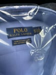 BNWT RALPH LAUREN Blue Long Sleeve Slim Fit Cotton Shirt. Collar 16.5"