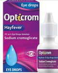 Opticrom Hayfever 2% w/v Eye Drops Allergy Itching Redness Watering  - 10ml