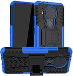 PIXFAB For Nokia 5.4 Shockproof Case, Hybrid [Tough] Rugged Armor Protective Cover, Phone Case Cover With Built-in [Kickstand] For Nokia 5.4 (6.39") - Blue