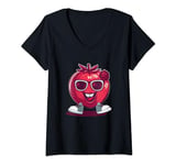 Womens Funny Pomegranate Shoes Outfit V-Neck T-Shirt