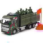 1/48 Legering i metall Dragbaksfordon Leksaker, Militärmodell Lastbil Transportfordon Modell Leksaksbilar Bilgåva för pojkar flickor samling