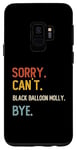 Coque pour Galaxy S9 Funny Sorry Can't Black Balloon Molly Bye Chemises Homme