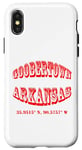 iPhone X/XS Goobertown Arkansas Coordinates Souvenir Case