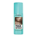 L'Oreal Magic Retouch Brown Temporary Instant Root Concealer Spray, Use with Home or Salon Hair Dye or Hair Colour, Ideally Conceals Grey Hair with Easy Application, 75 ml