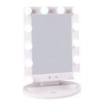 Miroir d'Orleac de Coiffeuse avec lumière 30 x 45 cm Blanc