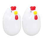 perfk 2 Pieces Microwave Egg Cooker Steamer Poacher Quick Breakfast Boiled Egg Machine