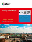 A3 Plus A3+ High Glossy Inkjet Paper Photo Paper Print 180Gsm 120 Sheets Uinkit