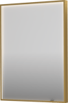 Sanibell Ink SP19 speil med lys, dimbar, duggfri, børstet matt gull, 60x80 cm