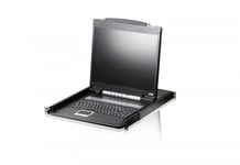 Aten Ps/2 Vga Lcd-Konsol, 1280 X 1024 Pixlar, Sxga, Rackmontering, 24 W, 1U, Svart