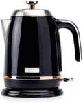 Haden - Salcombe Black & Copper Kettle - Rapid Boil - 360 Cordless -Steel - 1.7L