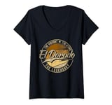 Womens El Dorado AR | Arkansas | Vintage Distressed V-Neck T-Shirt