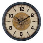 BigBuy Home Wall Clock Black Gold Glass Iron 72 x 9 x 72 cm (3 Units)