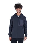 Hurley Men's Fast Tech Full Po Fleece Sweatshirt, Dk Stone Grey, M