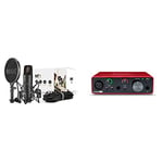 RØDE MICROPHONES NT-1 KIT Composed of Condenser Microphone, SM6 Support and Integrated Antipop, Black & Focusrite Scarlett Solo 3rd Gen USB Audio Interface