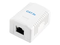 Cablexpert Ncac-1F5e-01 - Ytmonteringsbox För Nätverk - Cat 5E - Ftp - Rj-45 - Vit