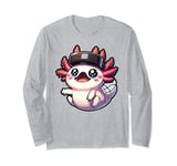Cute Axolotl Gamer Axolotl Kawaii Axolotl Anime VR Video gam Long Sleeve T-Shirt