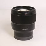 Sony Used FE 85mm f/1.8 Prime Lens