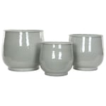 A Lot Decoration Big Globe Kruka Emalj Stone 3-Set