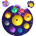 2 st Finger Press Bubble Fun Leksaker - Sol System Leksaker Bubble Planet Pop Stressreducerande Present för Vuxna Barn