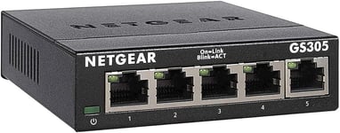 NETGEAR 5 Port Gigabit Network Switch (GS305) - Ethernet Splitter